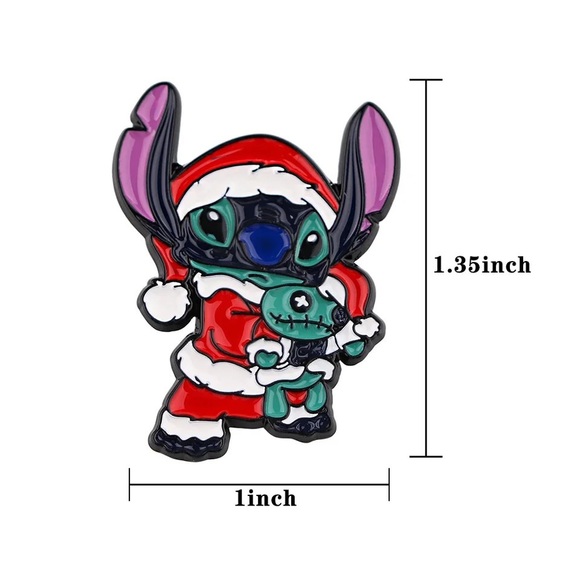 Set of 2 Stitch Enamel Pins Disney Lilo & Stitch Fan Collectible Backpack Badges - Picture 11 of 16